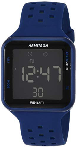 Armitron - Orologio sportivo unisex, digitale, con cronografo, cinturino in silicone, 40/8417, Blu