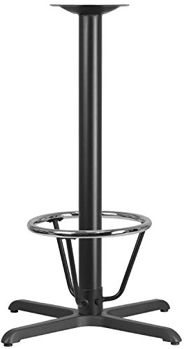 Flash Furniture 30'' x 30'' Restaurant Table X-Base with 3'' Dia. Bar Height Column and Foot Ring