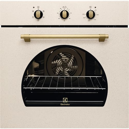 Electrolux Forno Multifunzione ROB2201AON, 68 Litri con Ventola XL, 5 Funzioni con pulizia Aqua Cleaning, Design CoolDoor, Estetica Rustica, colore Sabbia