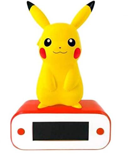 TEKNOFUN Pikachu Leuchtfigur Pokemon Uhr Wecker 811375
