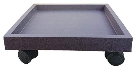 MESURE Pflanzenroller Eckig Aussenbereich Blumenroller Für Den Innenbereich Walzschale-Untersetzer-Untersetzer Auf Rädern, Beweglicher Blumentopf-Tablett, Pflanzerpalette Für Hausgarten