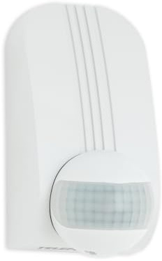 TELEFUNKEN - Bewegungsmelder aussen und innen, inkl. Dämmerungssensor, 180 Grad Bewegungssensor, Adapter für Eckmontage, Timer, Weiß, 13,8x7,1x7,6 cm