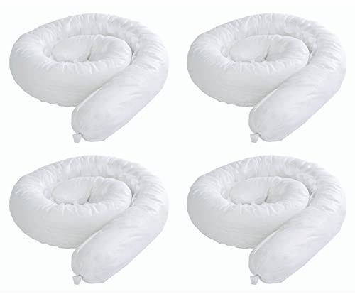 White Oil Only Absorbent Sock -Oil and Fuel Petrol HVO Hydraulic Oil Spills Spills 1.2 Metre Spun Bound Absorbs 16L For Hazardous Liquid Spills and Leaks, White UK Made