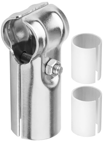 eoere 10 Sets T Pipe Connector Tee Clamp Fittings, Fits 3/4 EMT Conduit with PE Adapter Shims, Also Fits OD 1.000 Round Tube, Stainless Steel
