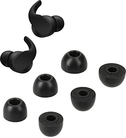 kwmobile Gommini Auricolari Memory Foam Set da 6 Compatibile con Beats Fit Pro - Gommini Cuffie In Ear Schiuma - 3 Size nero