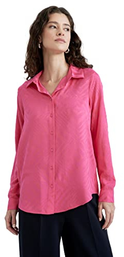 DeFacto Y4662AZ, Maglietta a Tunica, Donna, Fucsia, S