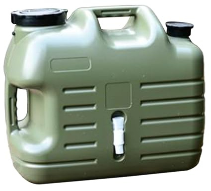 MagiDeal Wasserbehälter Wasserträger mit Wassertank mit Verlängerungsschlauch Wasserkanne Wasserkrug Wassereimer für Camping Wandern, 25L Grün