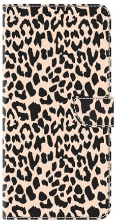 Handyhülle für iPhone SE 2022/2020 (3./2. Generation) Hülle PU Leder Klapphülle Magnet Stoßfeste Kartenfach Klappbar Schutzhülle Silikon Case Cover mit Muster Motiv Flip Handytasche - Leopardenmuster