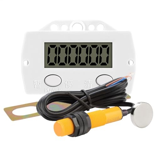 Contador de 6 dígitos, contador electrónico de pantalla digital, contador de cuentas de la industria, clicker de números digitales, clicker de recuento de números de 6 dígitos, contador de vueltas,