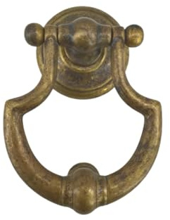 Battiporta battente batacchio in ottone anticato anello per portone porta