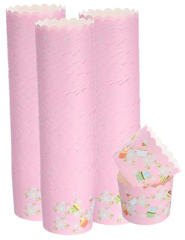 QUARKZMAN 150pcs Moldes de Papel para Hornear de 6oz, Resistentes a la Grasa, Desechables, para Magdalenas y Muffins, Envoltorios para Bodas, Cumpleaños, Graduaciones, con Patrón de Flores