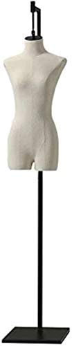 SHANYAYALI Schneiderpuppe, weiblich, Schaufensterpuppe, Torso, Körperausstellung, Kleidung, Kleid, Stativ, stabil, höhenverstellbar, Weiß