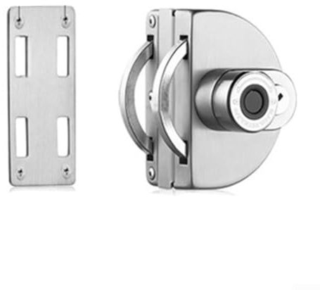 Verrou électronique pour porte en verre, serrures intelligentes à empreintes digitales pour portes simples et doubles en verre de 8 à 12 mm (porte simple)