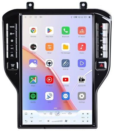 Navigatore satellitare Android 15 per Ford Mustang (2015-2021) da 14,5 pollici,lettore multimediale DVD con touchscreen wireless Carplay,autoradio GPS,navigazione FM,ricevitore BT,5G-WiFi,HIFI SWC,mi