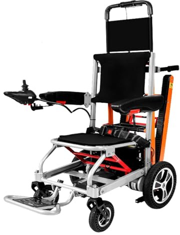 Treppenlifte Für Senioren Elektrischer Rollstuhl Leichter Faltbarer Elektrischer Treppensteiger-Rollstuhl 200-W-Bürstenlosmotor Und Maximale Traglast Von 150 Kg Silver