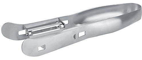 Omabeta Éplucheur D'Asperges en Acier Inoxydable, Lames Tranchantes Double Face avec Poignée Incurvée, pour Asperges, Carottes, Panais, Concombre, 1 Pièce