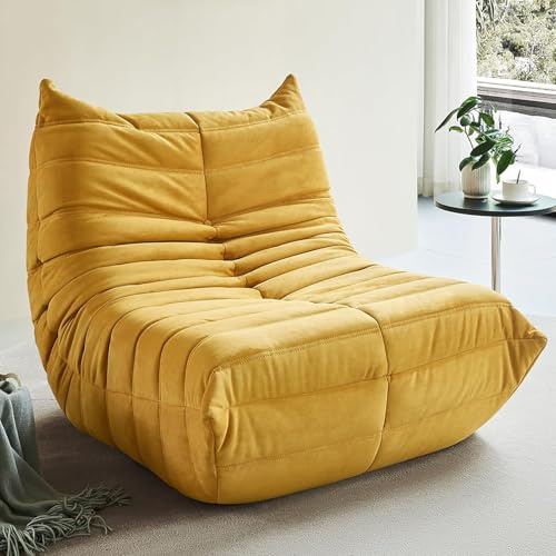 Fucxeoy Togo Kaminsessel, Ecksitzsäcke, Bequemes Lazy-Bodensofa | Loungesessel-Sofa Aus Schaumstoff Mit Ergonomischem Design, Für Wohnzimmer, Schlafzimmer, Wohnheim, Salon, Büro