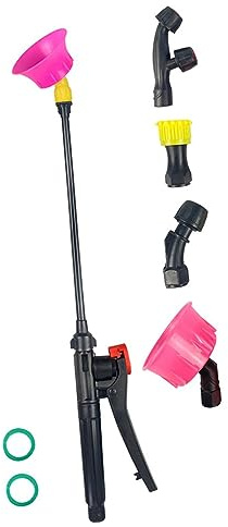 FytStycale Tuyau D'arrosage Rétractable, Rallonge de Tuyau D'arrosage, Arrosoir de Rechange Ergonomique, Fixe 50cm 5 Buse