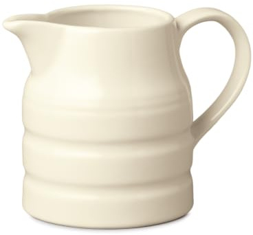 WM Bartleet & Sons Porcelain Churn Jug 1 Pint – Traditional Milk, Cream, Custard & Gravy Jug with Coloured Glaze Finish