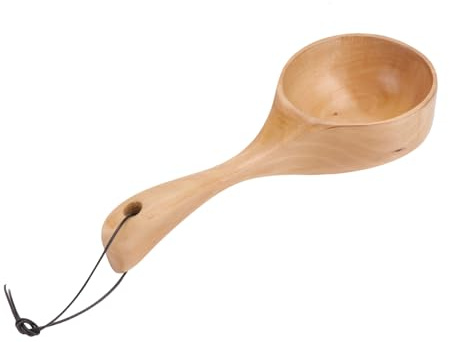 BESTONZON Massivholz Wasser Scoop Löffel Mehrzweck Japanischen Stil Holz Runde Wasser Schöpflöffel Dipper Küchengerät