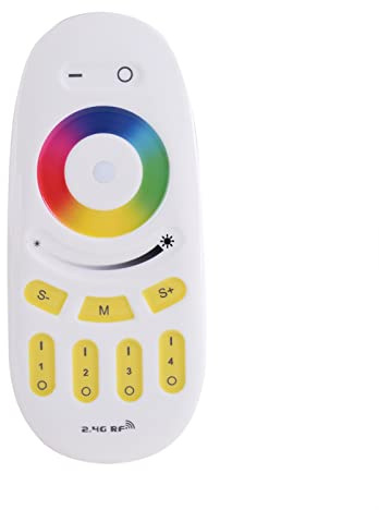 RF-LED-Fernbedienung, RGBW-Fernbedienung 2.4G 4-Zonen-Full-Touch-LED-Controller Drahtlose RF-Touch-LED-RGB-Dimmer-Steuerung für Milight-RGBW-LED-Lampe, RGB-LED-Lichtleiste