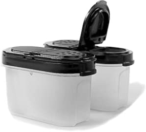 TUPPERWARE Gewürz-Zwerge 120 ml schwarz (2) Gewürz Behälter Gewürzbehälter klein