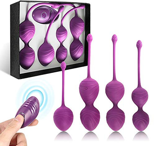 Beckenboden Kugeln Trainingskugeln-Beckenbodentrainer für Frauen Trainingsset - Medizinisches Silikon Übung Bälle Für die Blasenkontrolle und Beckenbodenübungen Lila