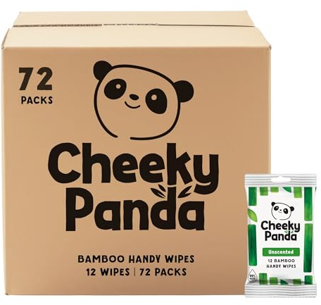The Cheeky Panda Bamboo Handliche Reinigungstücher, Großpackung mit 72 Packungen