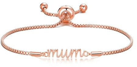 Philip Jones Rose Gold Plated Mum Bracelet Created with Zircondia® Crystals