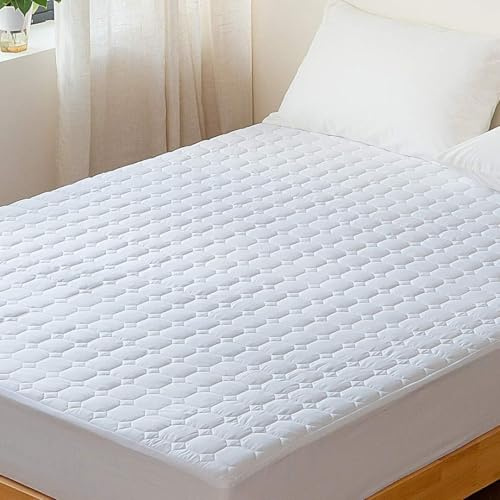 Good Nite Quilted Mattress Protectors Extra Deep Ultra Soft Breathable Fitted Bed Cover with Elasticated Skirt (Double)