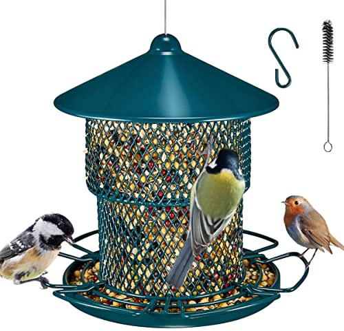 Vogelfutterstation aus Metall für den Außenbereich, Vogelfutterstation für Fenster, umweltfreundlich und rostfrei, Wildvogelfutterspender für den Außenbereich