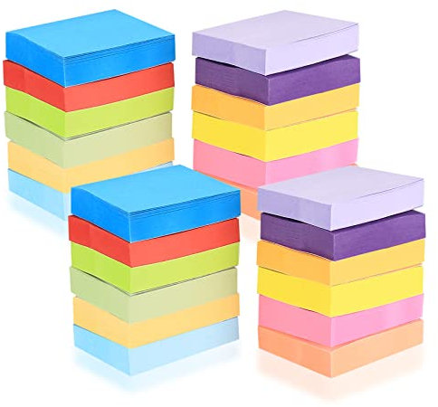 Packung mit 24 Haftnotizen, 12 sortierte Farbe Notizen selbstklebende Notizzettel, abnehmbare Erinnerungen, Büro-Klebeblock Klebezettel, 50 x 38 mm, 200 Blatt pro Farbe
