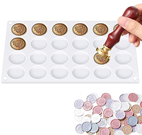 Silicone Mat for Wax Seal Stamp, 24 Cavity, Wax Sealing Pad Mold