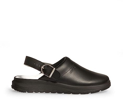 ABEBA 87031 - Unisex Schuhe - ACTIVE Clog SRC - Glattes Design - EU 38 - Schwarz - Futtermaterial: Stoff - Mit Schnallenverschluss