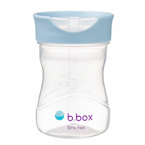 b.box Tasse d'Apprentissage Sans BPA, Lavable au Lave-Vaisselle, Transparent, 240 ml, Pour Enfant de 12 Mois et Plus