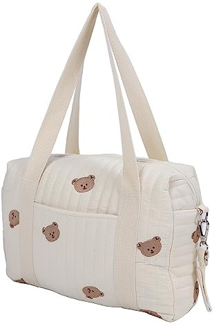 BORDSTRACT Multifunktionale Aufbewahrungstasche Für Kinderwagen, Reißverschluss-Stickerei, Wiederverwendbare Handtasche, Wickeltasche, Große Kapazität, Reißverschlusstasche(tragen)