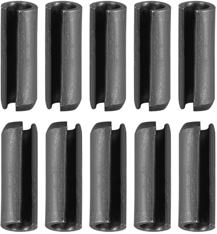 DTGN 5mm x 16mm(DxL) Scanalato Molla Perno - 30pz - Ottimo per Casa Macchina Fissaggio - 65Mn Molla Tassello Tensione Rotolo Perno - Nero