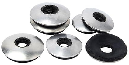 MOOPW Rondelle di tenuta Acciaio inossidabile 304 Rivestimento EPDM | Legato Sigillatura Guarnizione Composito Impermeabile Rondelle M8 x 32mm 50 Pcs
