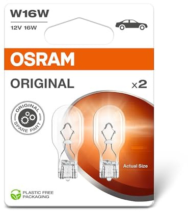 Osram ORIGINAL LINE 12V, W16W, Signal lamp, Metal Wedbe Base, Double Blister (2 lamps)