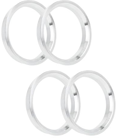 IGTOPS Set di 4 anelli di centraggio per auto, in lega di alluminio, distanziatori (66,6 – 57,1 mm)