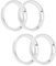 IGTOPS Lot de 4 anneaux de centrage de jantes de voiture en alliage d'aluminium - Anneaux de centrage de moyeu de voiture (66,6-57,1 mm)