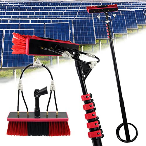 Window Cleaning Pole,20FT-36FT Water Fed Telescopic Brush,Extendable Cleaner Conservatory Roof,Extension rod cleaning equipment,for Photovoltaic Panel Cleaning, Trucks Windows, Window,30FT/9