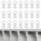 White Plastic Curtain Track Gliders - Rollers for Window, Door & Shower Curtains