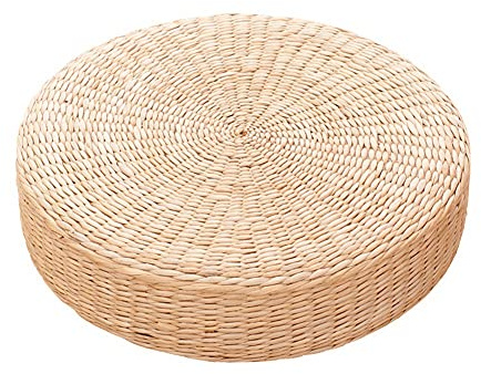 Pylorixz Alfombrillas de Yoga de 45Cm Puf Redondo Almohada de Suelo CojíN de Asiento Paja MeditacióN Engrosamiento Equipo de Yoga Suave
