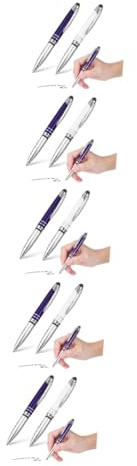 DIYEAH 10stücke Beleuchtete Kugelschreiber Mit Taschenlampe Stift Mit Stylus Spitze Für Tablets Tragbar Und Praktisch Für Büro Und Unterwegs Blau Und Weiß