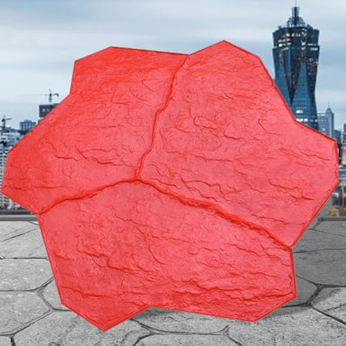 WhamtL Beton Stempel Matten Polyurethan-Betonstempel-Schieferstrukturhaut, Dekorative Zementabdruck-Texturstempelmatte, Zementstempelform für Steinfliesen im Außenbereich(Style 6)