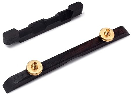 TOYANDONA Height-adjustable Mandolin Bridge in Ebony Replacement for Your Old Bridge Qd01