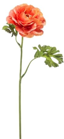 artplants.de Deko Ranunkel Kristy, lachs-orange, 60cm, Ø10cm - Kunst Ranunkel
