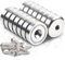 14 Stück Magnete Stark mit Loch 10KG Kraft 16x5mm, Neodym Magnet mit Loch Magnete Rund Neodym Magneten Extra Stark Magnet zum Anschrauben Senkkopf-Topfmagnet mit Schrauben