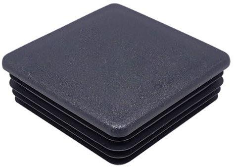 SKIR'CO Lot de 8 bouchons carrés en plastique 80 x 80 mm - Embouts de tubes carrés - Pour poteaux de clôture - Couleur gris anthracite RAL 7016